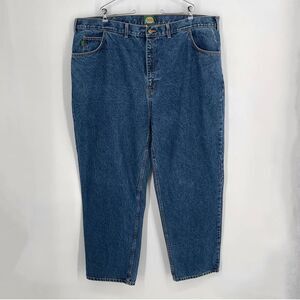 Cabela's Medium Wash Straight Leg Denim Blue Jeans Mens Sz 48 Reg Work Rugged